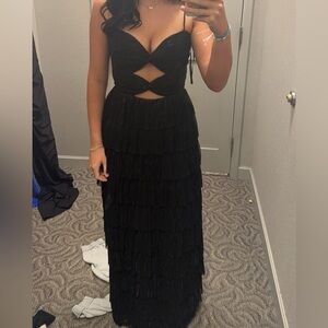 Gianni Tini prom dress! Black ruffled and new!